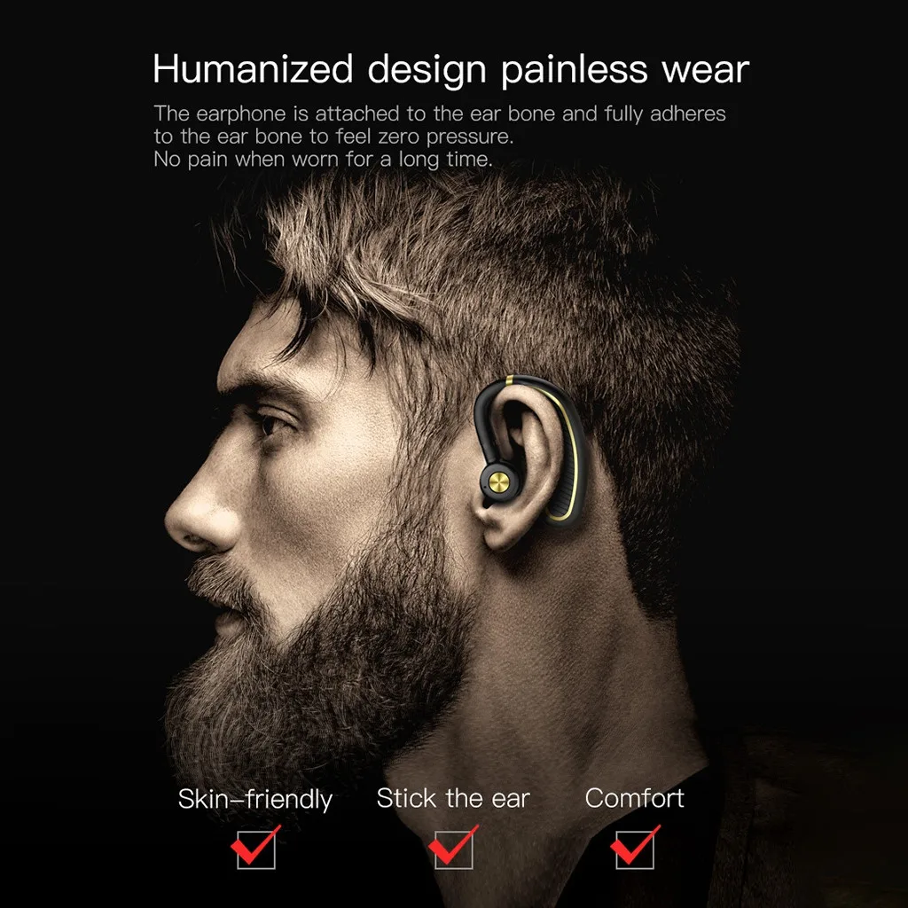 Ouhaobin Bluetooth гарнитура V5.0 Hands Free с микрофоном беспроводные наушники-вкладыши для смартфона для iPhone для samsung