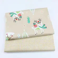 Принт с животными, хлопок, саржевая ткань, детская ткань, сделай сам, рукоделие, шитье, Рождественская вечеринка, праздничное украшение, хлопковая ткань по метрам, материал