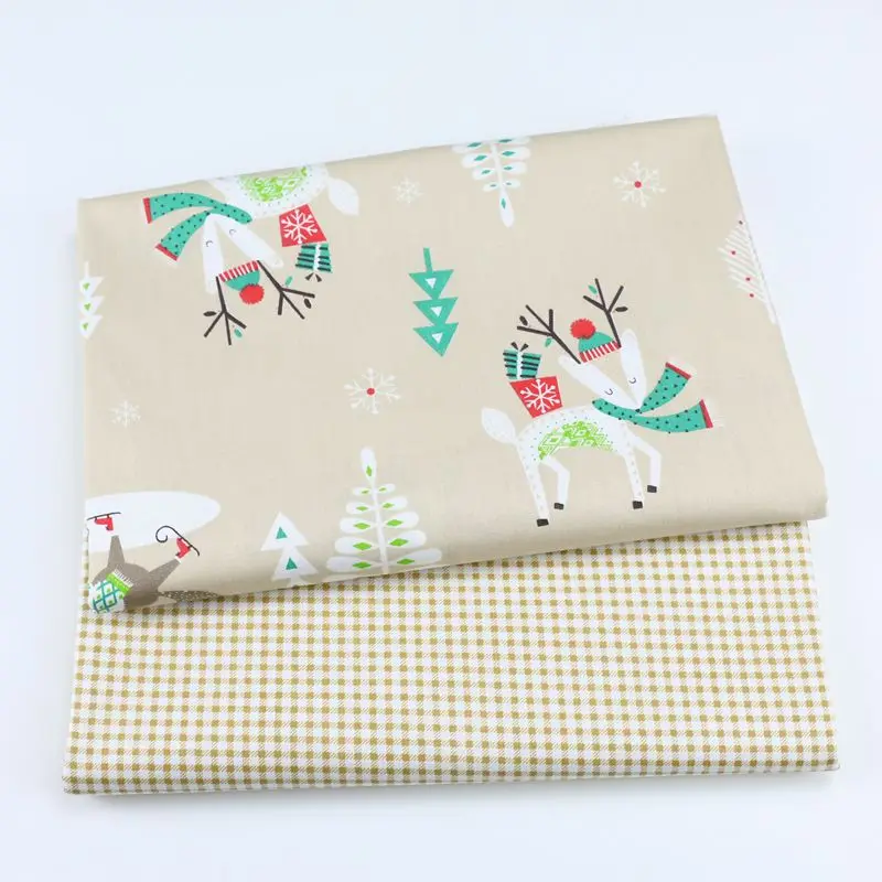 

Animal Print Cotton Twill Fabric Child Cloth DIY Craft Sewing Christmas Party Holiday Decoration Cotton Fabric By Meter Material