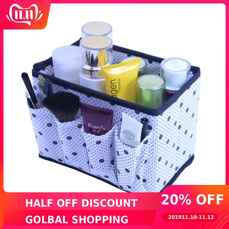 Cute Dots Folding Make Up Brush Organizer Cosmetic Liquid