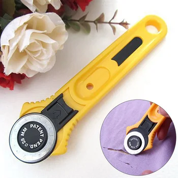

28mm Cloth Rotary Cutter DIY Arts Crafts Cutting Tool Patchwork Roller Wheel Round Knife Sewing Accessories Leather Paper Fabric