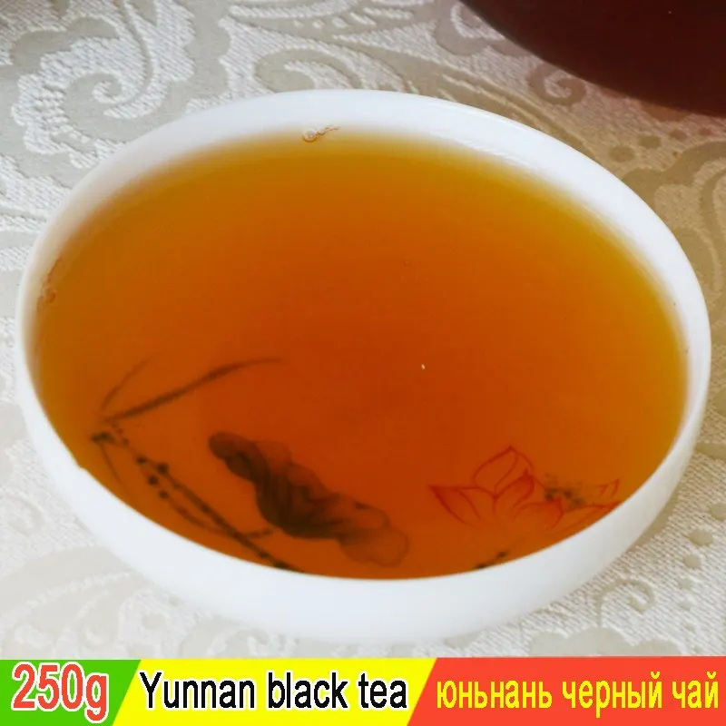 DianHong, черный чай, 250 г, китайский чай Юньнань, Диан, Хун, премиум, красота, для похудения, диуретический пух, три, высокое качество, зеленый, еда, Диан хун