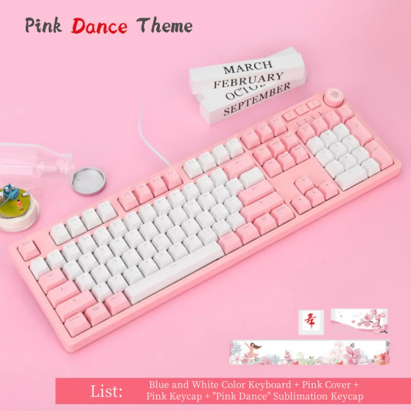 Ajazz Ak515メカニカルゲーミングkeybaord Usb有線ブルースイッチゲーマーキーボードpbt印刷キーキャップpc ノートpc用 Keyboards Aliexpress