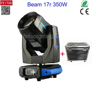 

E-4x with case High Power 350w 17r Beam Double Prism Sharpy Lyre 17r Beam 350 Moving Head Stage Show Party Wedding Light