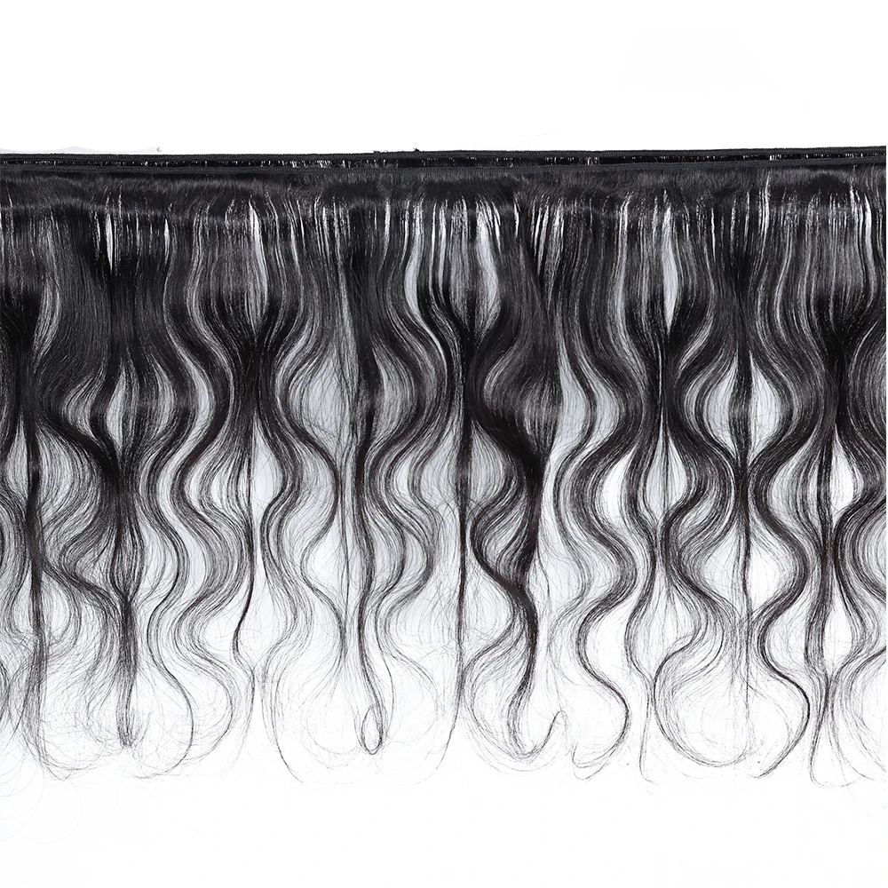 Brazilian Hair Body Wave Human Hair Weave Bundles Non Remy Hair Extensions Natural Color 3/4 Bundle Deals Double Machine Weft