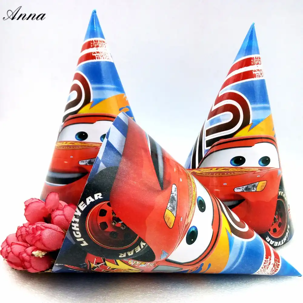 6 Pieces Sac Lightning Mcqueen Cars Casquettes A Theme Fournitures De Fete D Anniversaire Pour Garcon Filles Fete Decoration Theme Fete Fournitures Pour Les Enfants Aliexpress