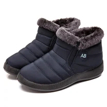 Женские ботинки; водонепроницаемые зимние ботинки; женские зимние сапоги на низком каблуке; стеганая зимняя обувь; женские Теплые ботильоны; botas Mujer Bottines