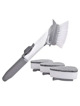 

Automatic Liquid Adding Cleaning Artifact Dish Bowls Washing Tools Reusable Cleaning Tool Brush