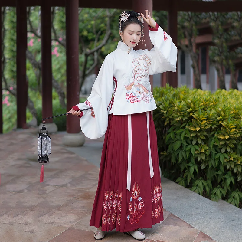 Женский танцевальный костюм Hanfu с вышивкой Феникса для певиц праздничный женское