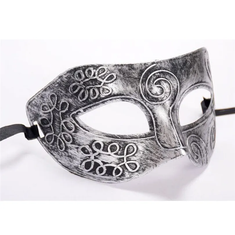 Пластиковая маска гладиатора для Хэллоуина в стиле ретро римские гладиаторы вечерние маскарадные маски для лица на Хэллоуин-серебряная маска маски#4JY26