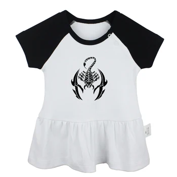 

Constellation Scorpio Virgo Pisces Cancer Capricorn Tribal Tattoo Newborn Baby Girls Dresses Toddler Infant Cotton Clothes