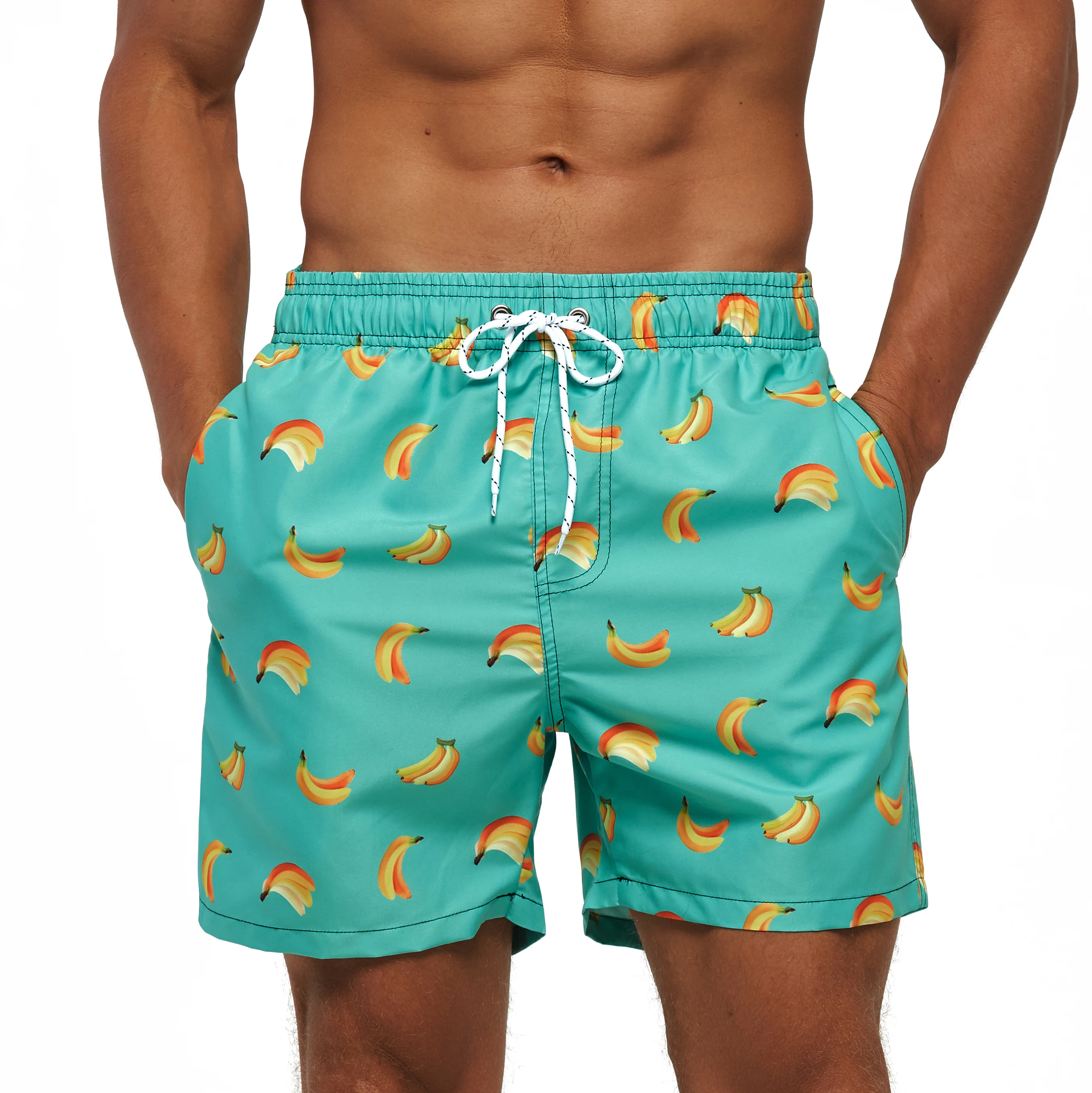Swim Trunks Quick-drying swimwear men beach shorts men's swimming trunks suit bath man holiday shorts quarter-print swimming trunk swimsuit
