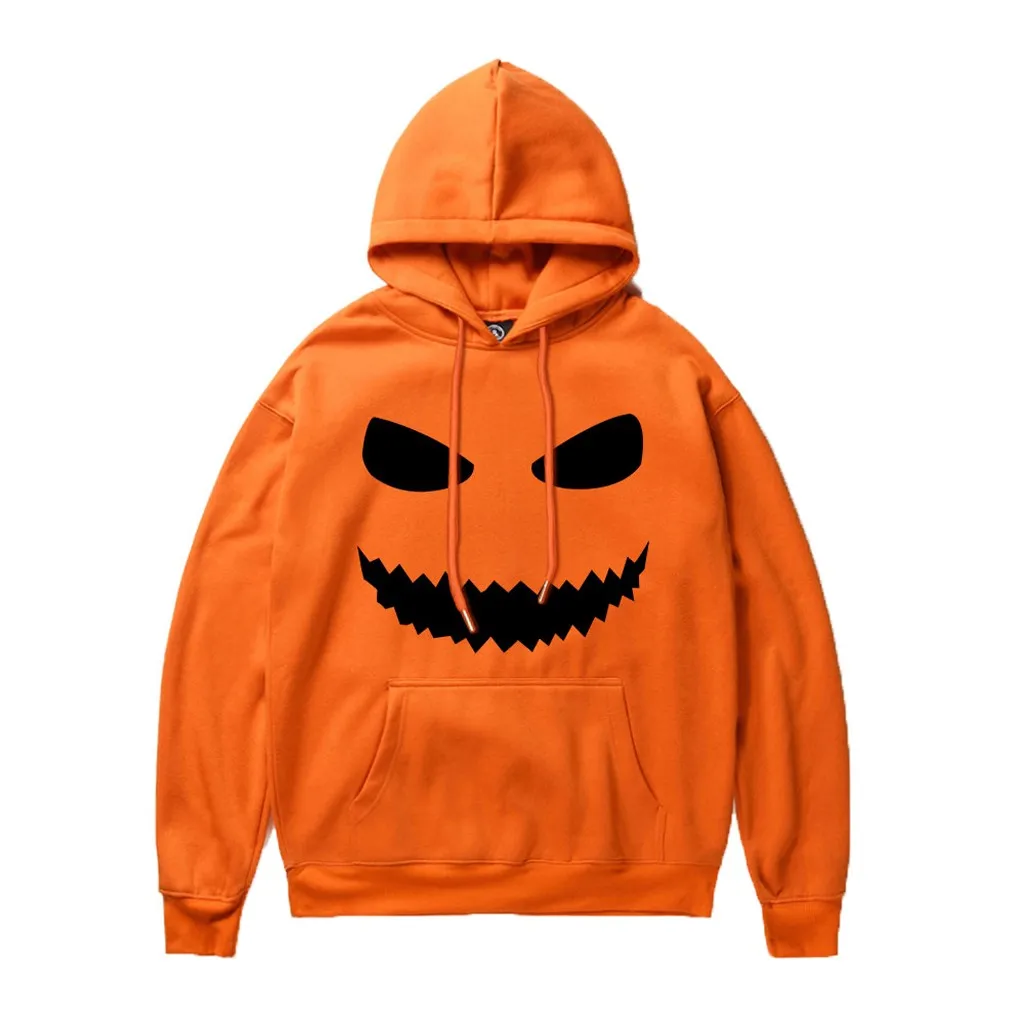 Парный пуловер свитер 2019 женские толстовки худи на осень и зиму с принтом пумкина