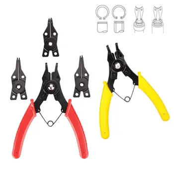 

4 in 1 Snap Ring Pliers Tools for Home Living Springs Plier DIY for Random Color