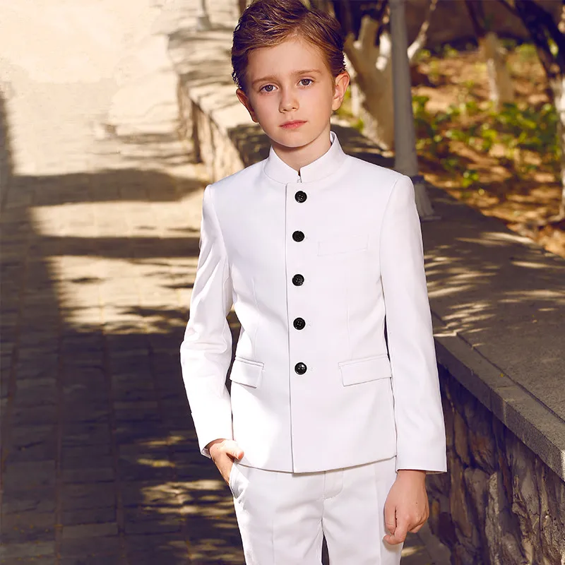 

Boys suit Chinese tunic suit teenager Boy's suits 2-piece set jacket+pants costume men's clothing custom made