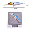 Leurre méné noir rigide de type poisson nageur avec Wobbler, appât artificiel idéal pour la pêche au brochet ou à la carpe, 11cm, 10.5g, 1 unité ► Photo 3/6