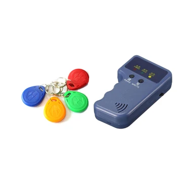 

New Wholesale Handheld 125KHz EM4100 RFID Copier Writer Duplicator Programmer Reader with Writable ID Keyfobs Tags Card