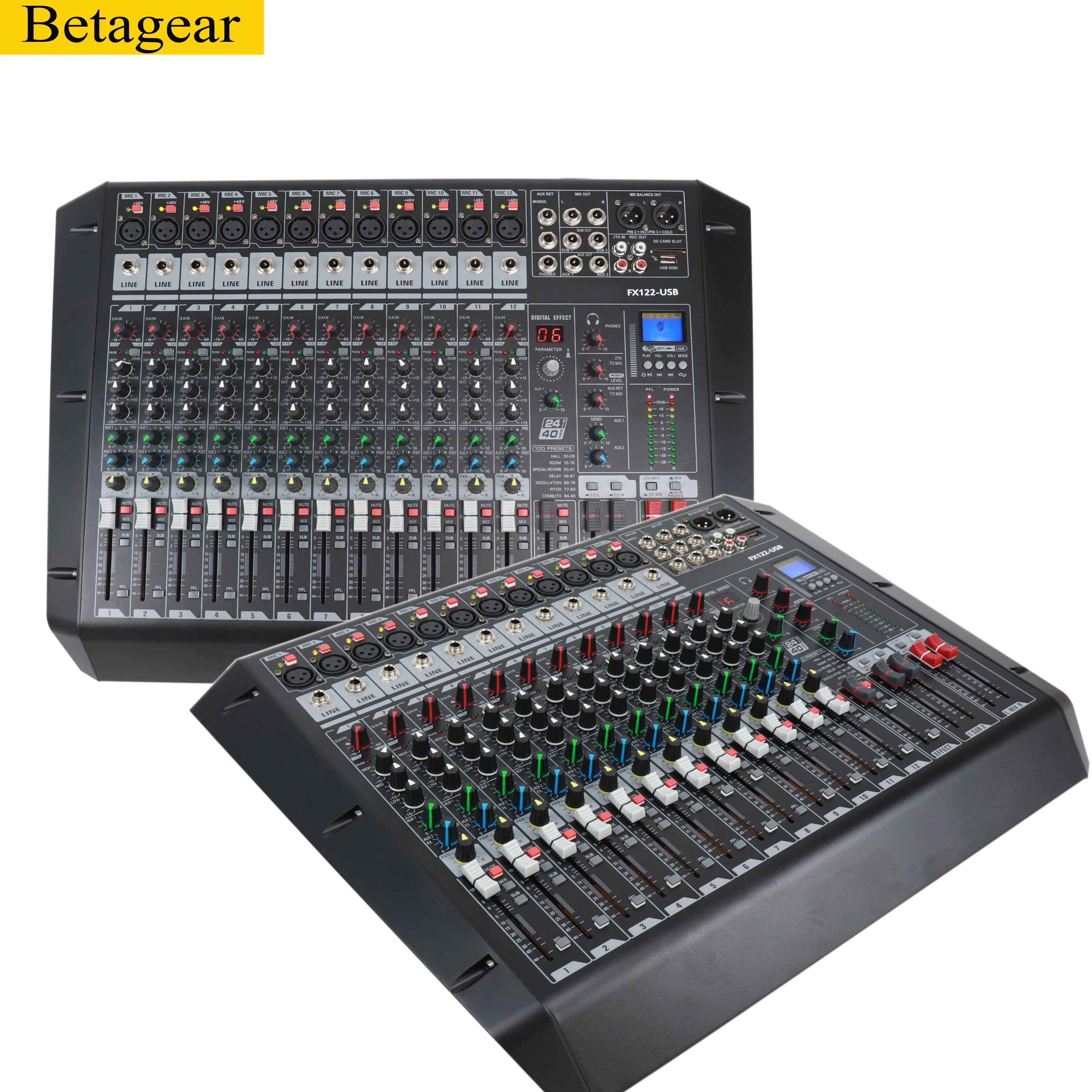 

Betagear professional digital mixing console fx122 controladora dj mixer controladora stage audio line array speaker professio