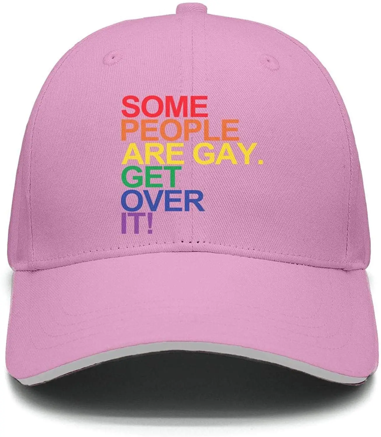Некоторые люди гей получить над ним Мужская Ретро Регулируемая сетка солнце хлопок бейсбольная Кепка шляпа