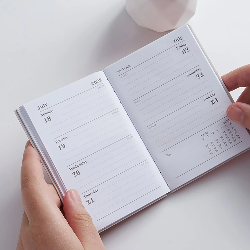 

1PCS Portable Pocket Notepad Regular Series Journal Weekly Agenda Planner Notebooks Stationery Office Notebooks School Supplies