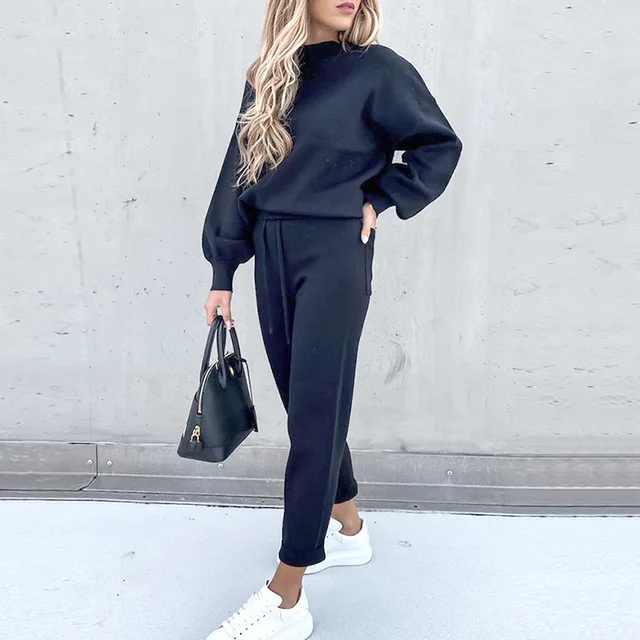 2 Piece Set Women Tracksuit Hooded 
