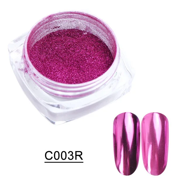 Блестки для ногтей, блестящий зеркальный титановый порошок, Nailart, пигментные наклейки, гальванический металлический порошок для нейл-арта, кончики для маникюра - Цвет: 10 C003R