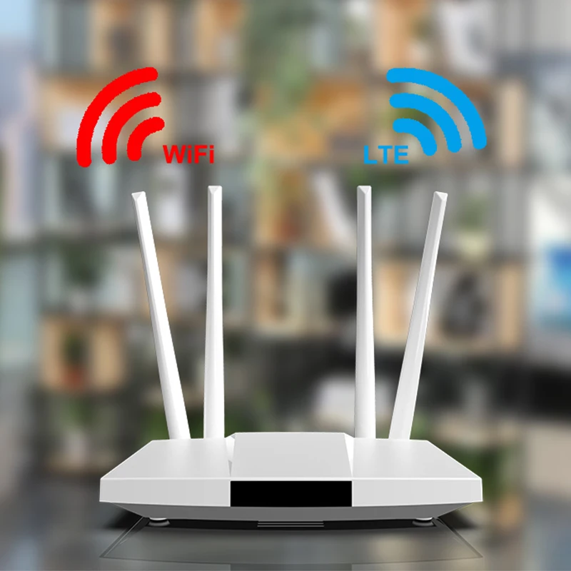 LC112 4G router SIM card WiFi 4G CPE Hotspot antenna 32 users RJ45 WAN LAN LTE modem dongle