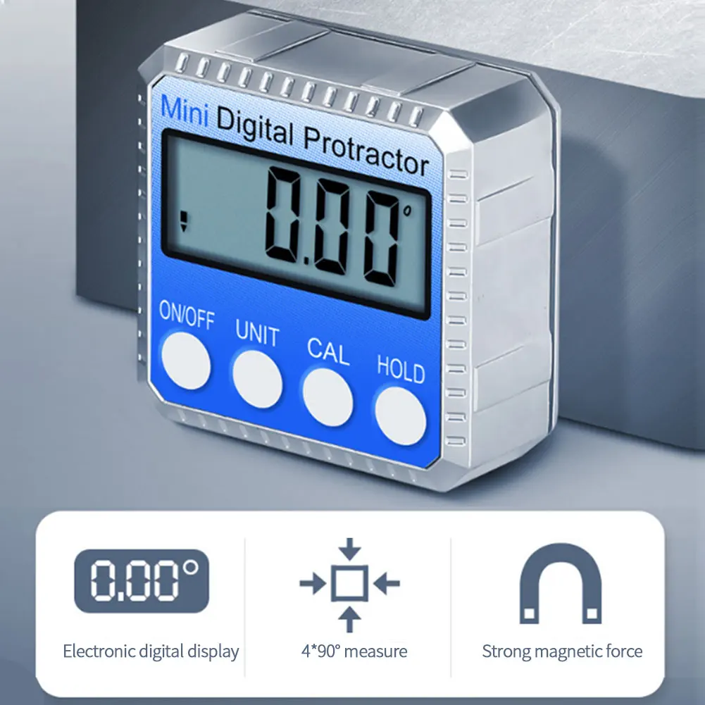  Inclinometer Universal Measuring Tool Angle Finder LCD Screen 360 Degree Portable Mini Digital Prot