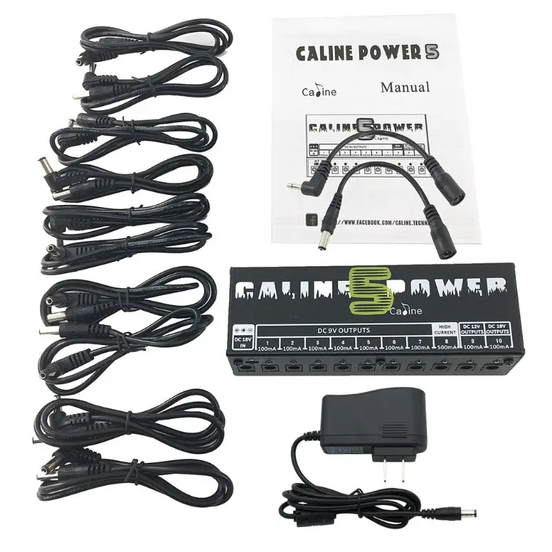 Caline CP-05 гитарный эффект педаль питания ЕС США Великобритания штекер 10 Изолированная выходная мощность педаль тюнера гитарная доска аксессуары - Цвет: US