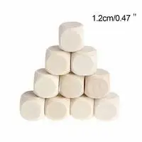 Wooden 10pcs 20 штук стандартного размера пустые игральные кости D6 шестисторонние акриловые ролевые игры 12 мм 16 мм 20 мм игровые игральные кости белые для семейной настольной игры игральные игры игрушки - Цвет: Wooden 10pcs