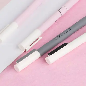 

12pcs/pack 0.5 mm Kawaii Simple Gel Pens Black Ink Pen School Stationery Students Writing Tool Office Supply