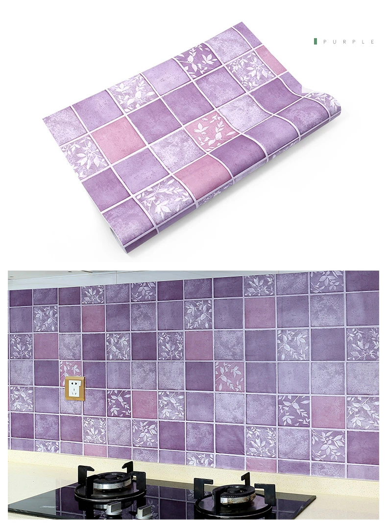 Bathroom Waterproof Mosaic Wall Stickers Kitchen Oil Proof Decoration Wallpaper Bath Toilets Self Adhesive Tiles Decorative Film