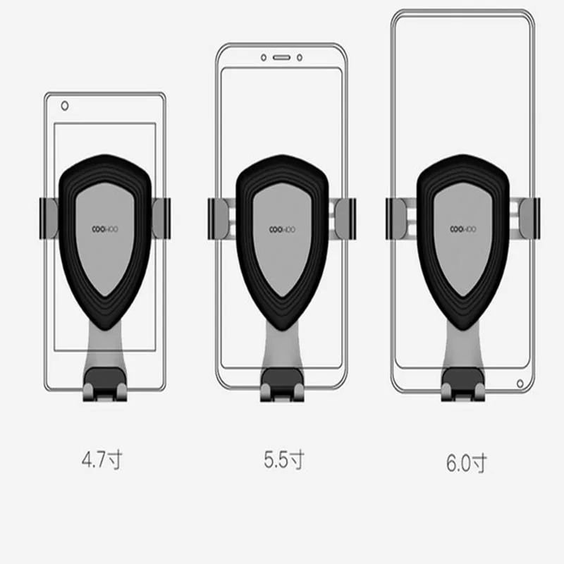 Автомобильный держатель для телефона Xiaomi Coowoo с датчиком силы тяжести, универсальный держатель для телефона 4,7-6,0 дюймов, поддержка смартфона