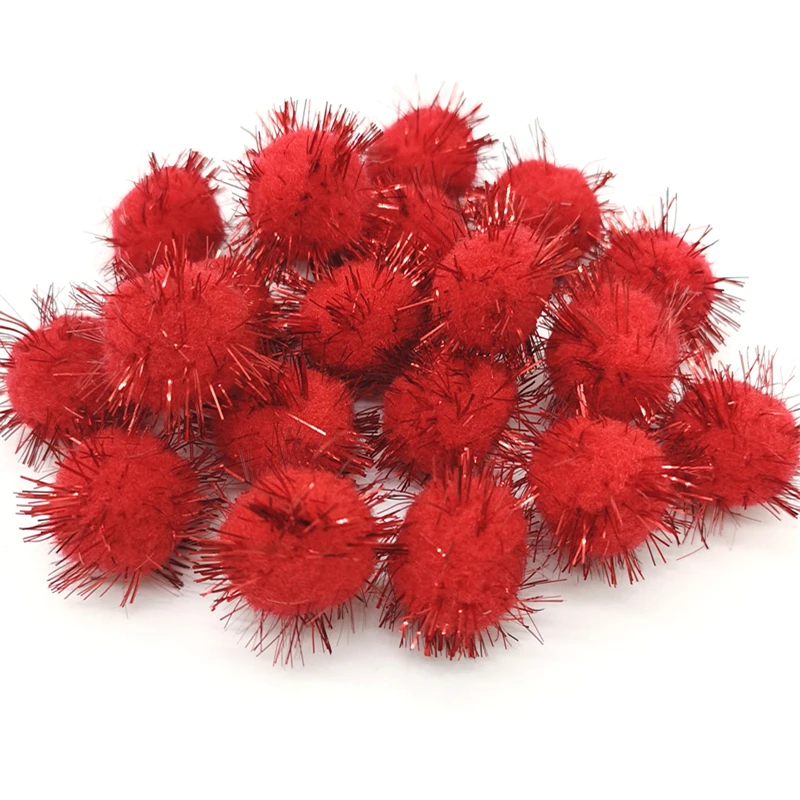 Pompoms 50pcs 15mm 25mm Colorful For Dolls Garment Handmade Material Soft Fluffy Pom Poms Ball DIY Kids Toys Accessories pom poms craft supplies doll handmade accessories fluffy ball accessories