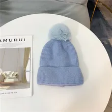  Womens Winter Beanie Knit Pompom Soft Warm Hat plus fluffy line hat sweet and cute Fleece Lined Skull Cap Cuff Beanie for Women 