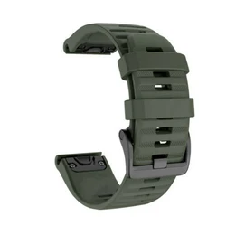 Premium Silicone Smart Watch Band with Quick Release Strap, 22-26mm - 20MM QuickFit (Army Green)