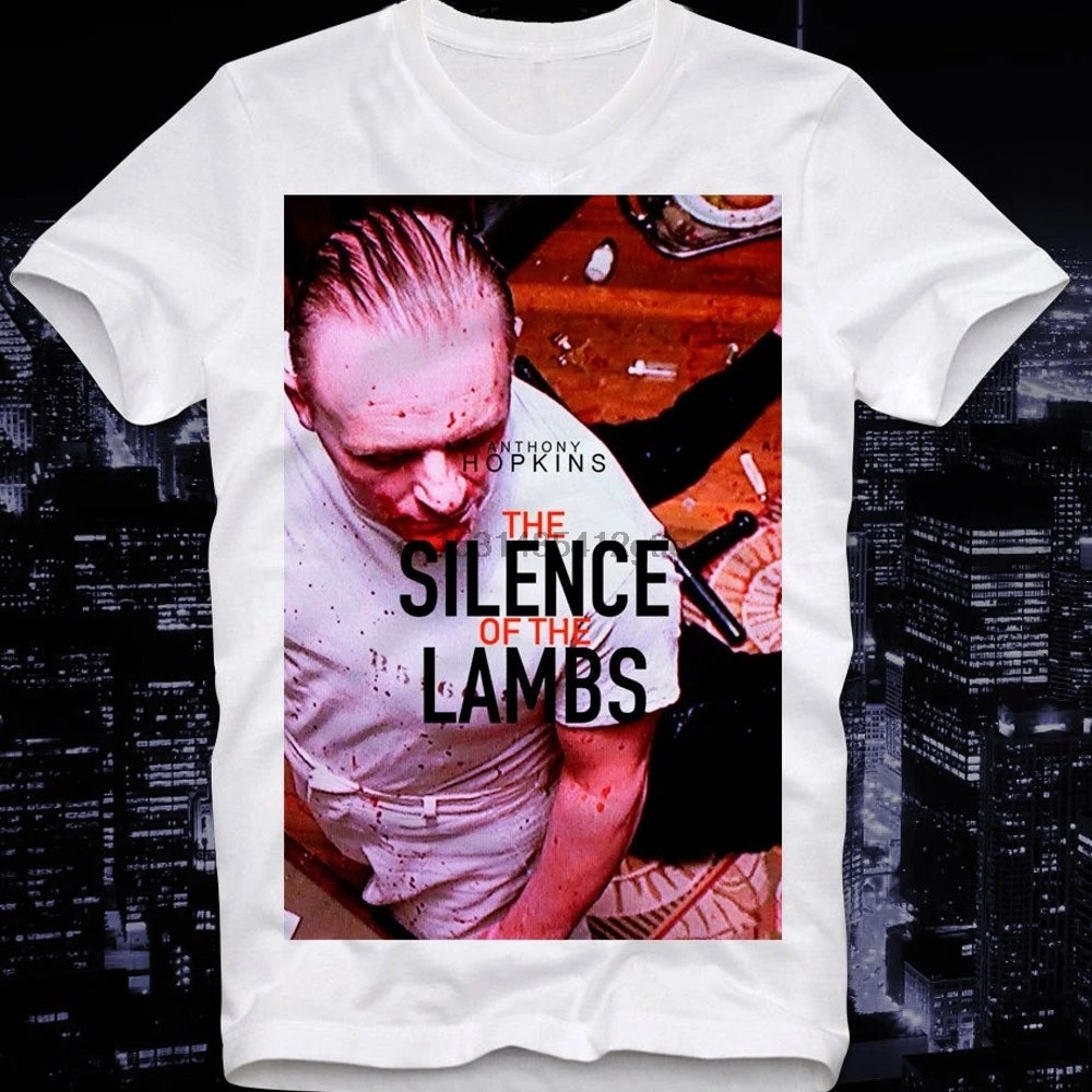Футболка Ретро винтажный Энтони Хопкинс Ганнибал Лектер из фильма ужасы |
