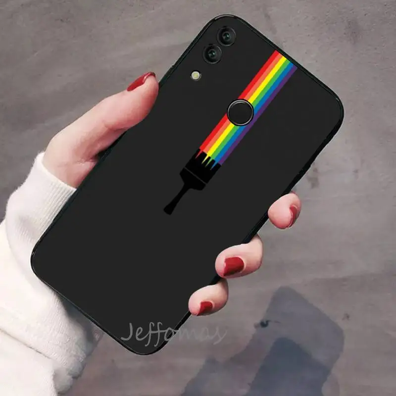 waterproof case for huawei Gay Lesbian LGBT Rainbow Pride Phone Case For Huawei honor Mate P 9 10 20 30 40 Pro 10i 7 8 a x Lite nova 5t huawei snorkeling case Cases For Huawei