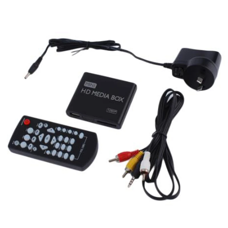 Мини медиаплеер 1080P Жесткий диск медиабокс TV Box видео мультимедийный плеер US