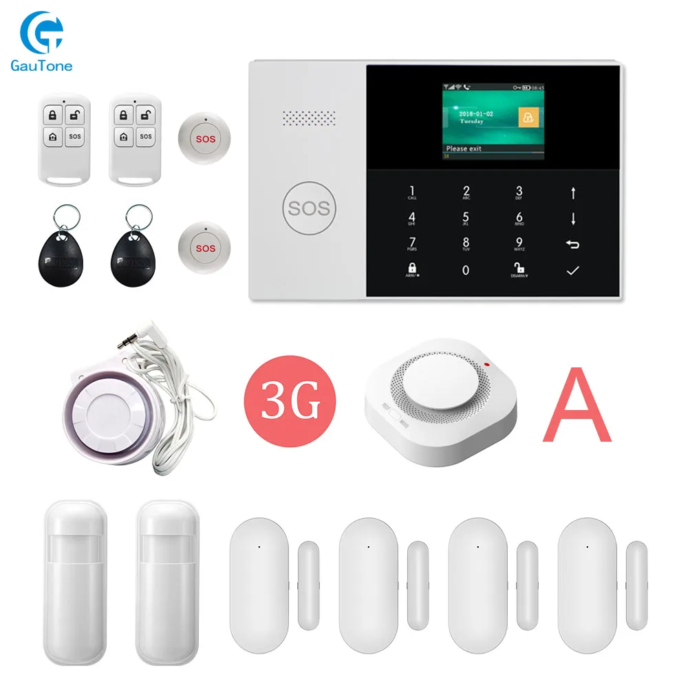GT-008-3G-PG105-A DHL Free Shipping WIFI+3G GPRS Wireless Home/Office Building/Factory Fireproof&Burglar Security Alarm System APP Remote Control - Цвет: GT-008-3G-PG105-A