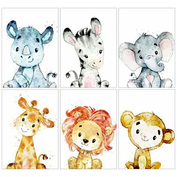 

Huacan Diamond Painting Kit Elephant Mosaic Giraffe Diamond Art Full Drill Embroidery Animal Decorations For Home