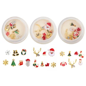 

3 Boxes Christmas Bright Creative Manicure Tools Nail Decoration for Private Manicure Nail Salon