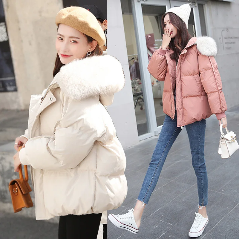 

Photo Shoot 2018 New Style Korean-style Students Loose-Fit Short INS down Coat Fashion Cotton-padded Clothes Cotton Coat Fashion