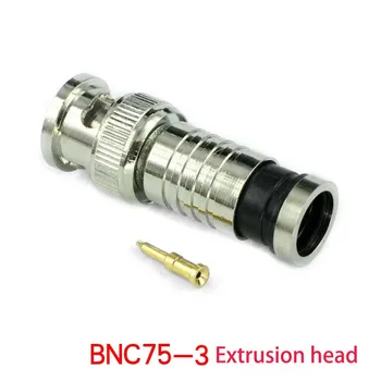 

Monitoring compression and extrusion type BNC / Q9 plug | solderless video head full copper RG58 / 75-3Q9 extrusion connector
