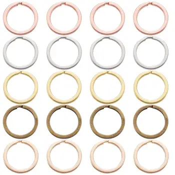 

35pcs Mixed Color Metal Alloy Key Clasps Split Key Rings Keyring DIY Key ChainsJewelry Findings Accessories 25x2mm