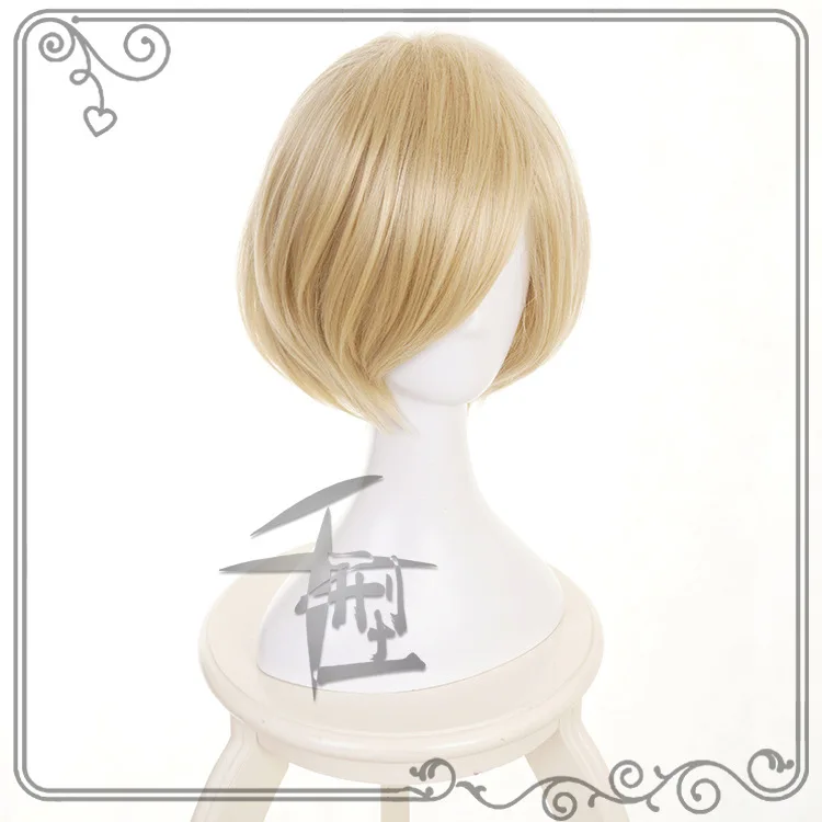 Anime Yuri!!! on Ice Yuri Plisetsky Yurio Short Blonde Heat Resistant Cosplay Costume Wig