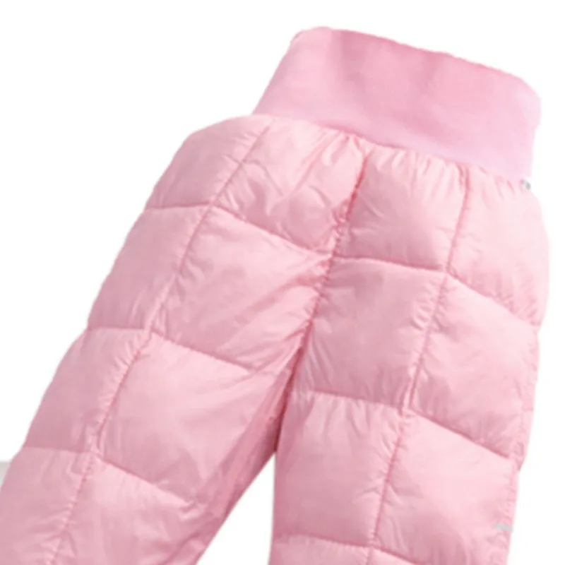 Зимние Детские супер теплые штаны для маленьких мальчиков и девочек мягкие однотонные Спортивные Повседневные брюки с принтом штаны для малышей