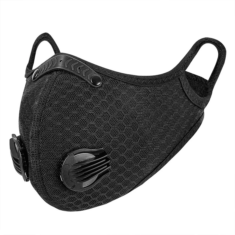 Sport Dust Masks 5 ply PM2.5 Activated Carbon Filter Double Breathing Valve Mesh Face for Cycling Shredded | Спорт и развлечения