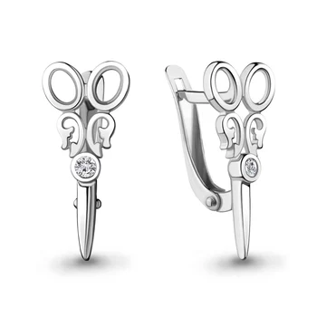 

AQUAMARINE earrings with cubic zirconia, silver 925