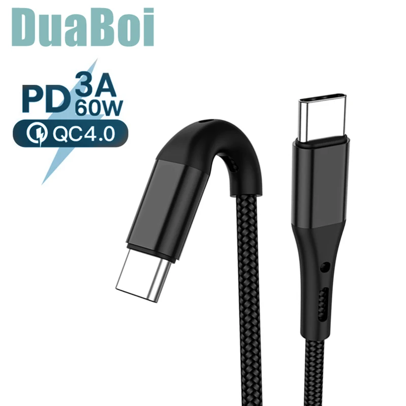 Usb C к кабель зарядного устройства Pd 3 0 60w Type для быстрой зарядки Samsung S 20 10 9 Xiaomi Mi 8 Mix